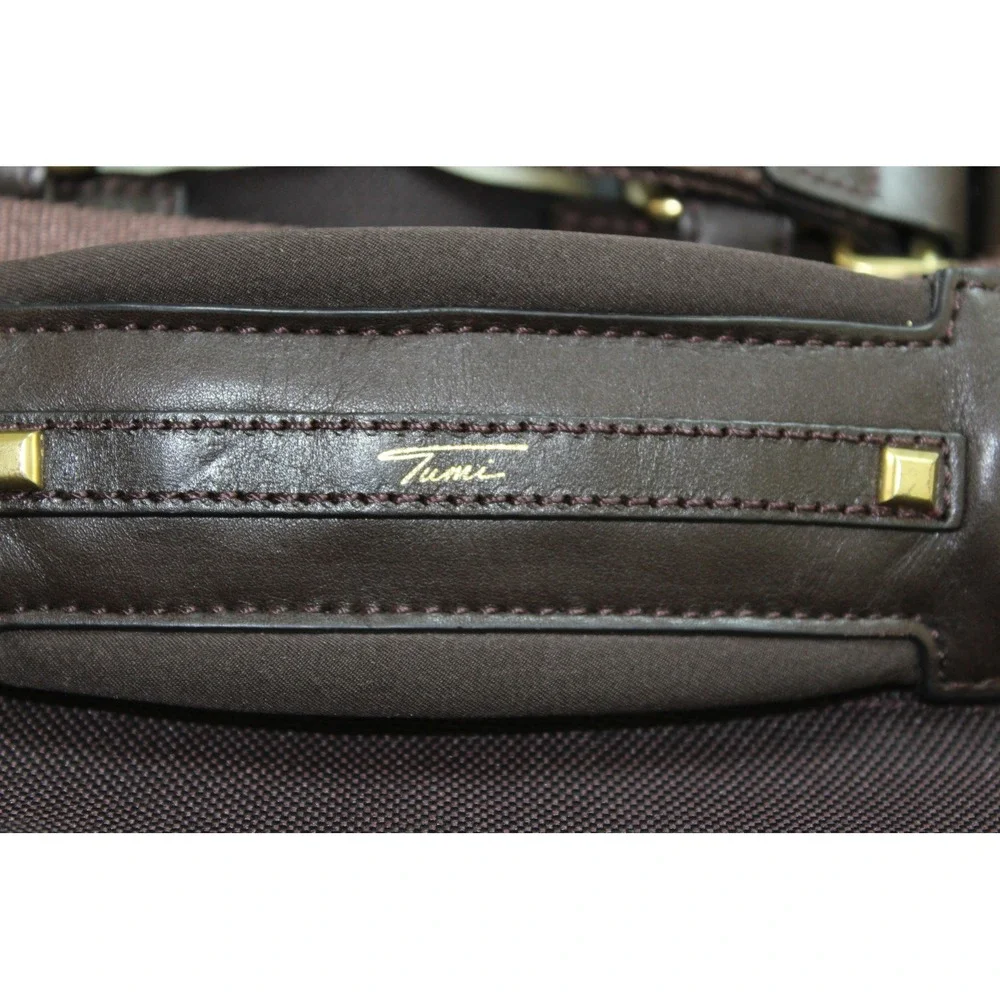 Tumi 73232 Georgetown Forest Briefcase Brown Ballistic Nylon Leather Trim